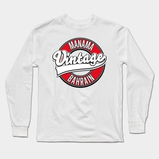 Manama Bahrain Vintage logo Long Sleeve T-Shirt